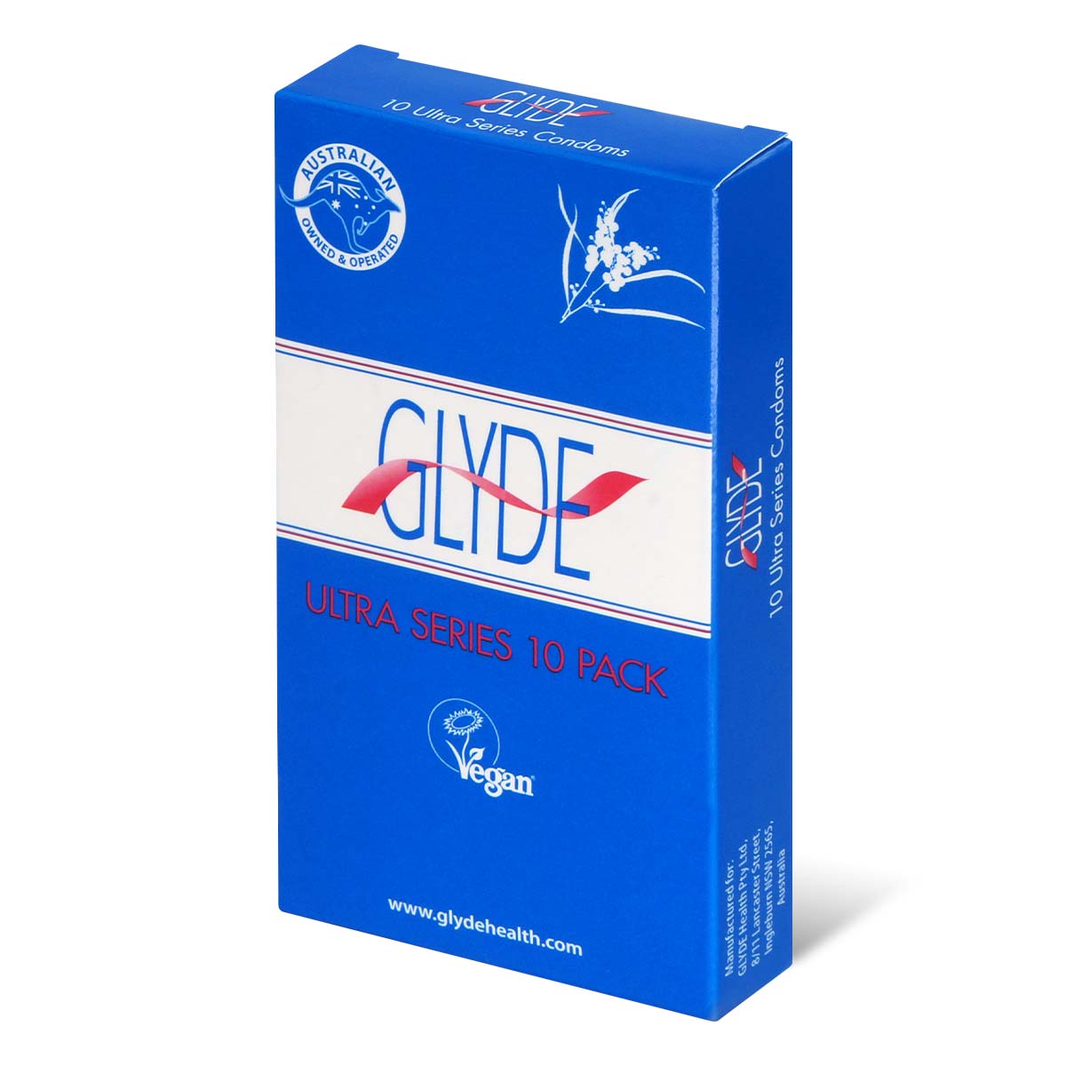 Glyde Vegan Condom Ultra 10's Pack Latex Condom-p_1