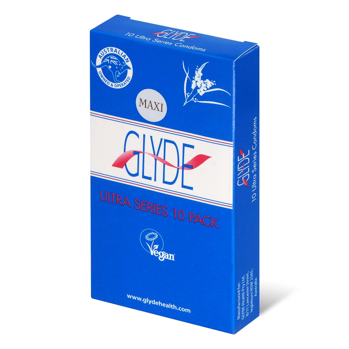 Glyde Vegan Condom Maxi 56mm 10's Pack Latex Condom-p_1