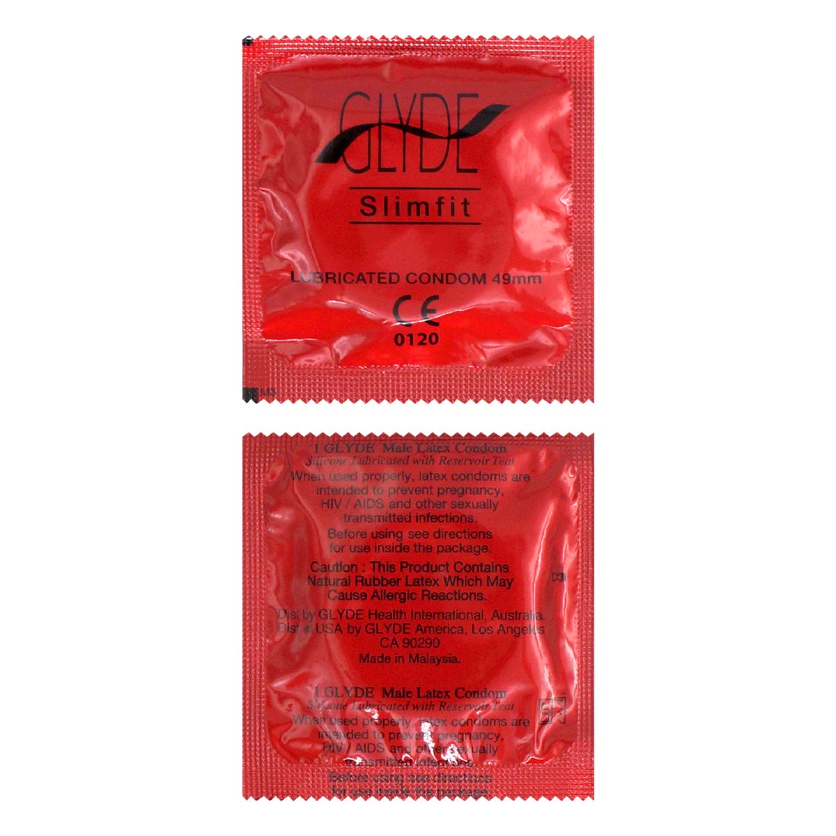 Glyde Vegan Condom Slimfit 49mm 2's Pack Latex Condom-p_2