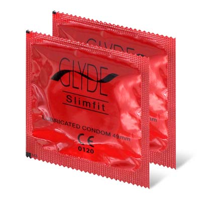 Glyde Vegan Condom Slimfit 49mm 2's Pack Latex Condom-thumb