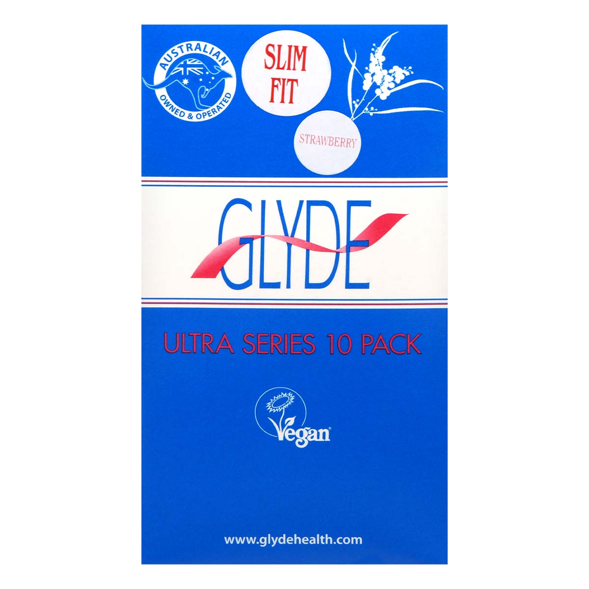 Glyde 格蕾迪 素食主義安全套 緊身草莓香 49mm 10 片裝 乳膠安全套-p_2