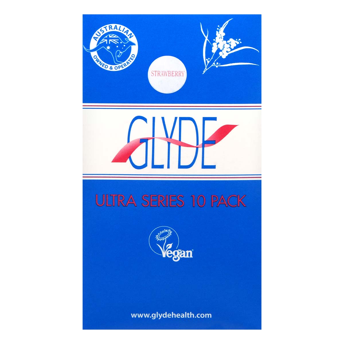 Glyde Vegan Condom Strawberry 10's Pack Latex Condom-p_2