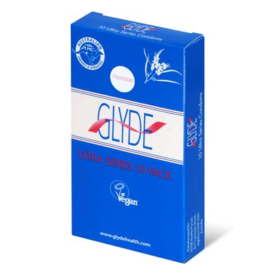 Glyde Vegan Condom Strawberry 10's Pack Latex Condom-thumb
