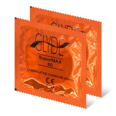 Glyde Vegan Condom Supermax 60mm 2's Pack Latex Condom-thumb