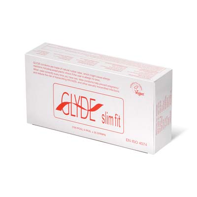 Glyde Vegan Condom Slimfit 49mm 100's Pack Latex Condom-thumb