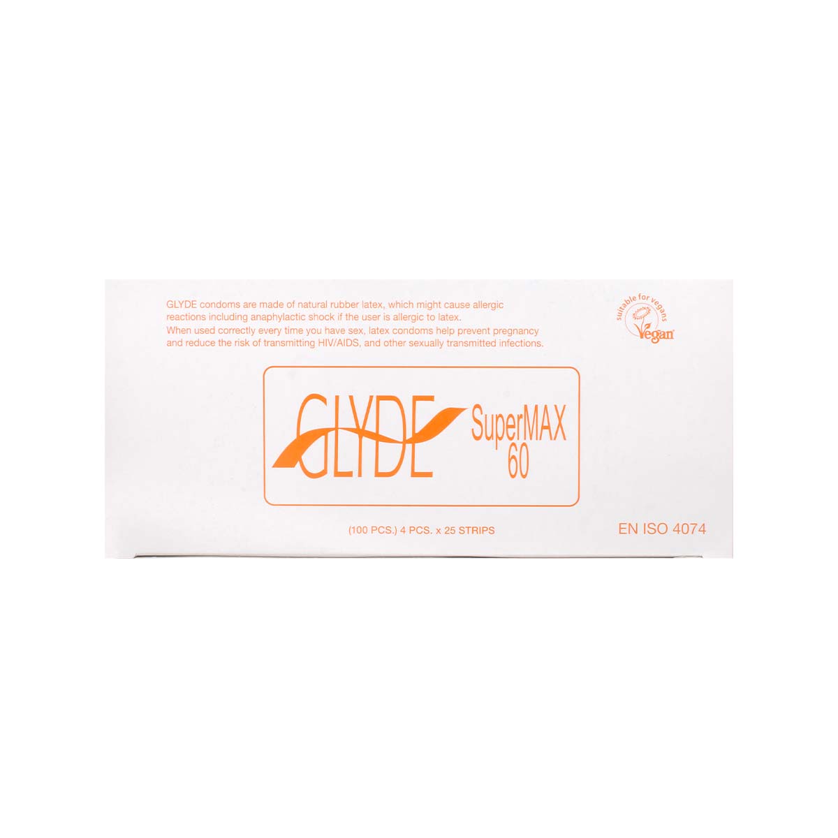 Glyde Vegan Condom Supermax 60mm 100's Pack Latex Condom-p_2
