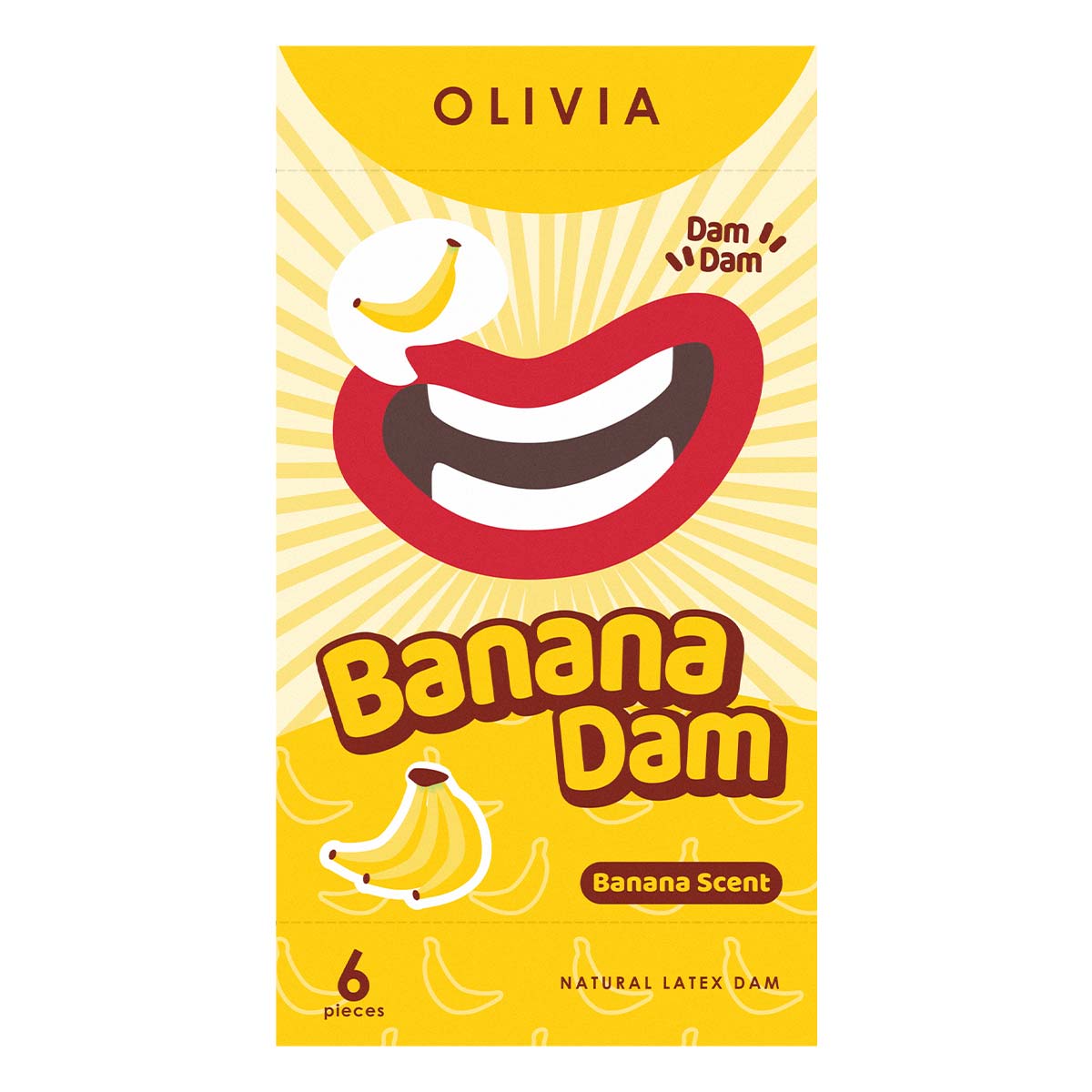 Olivia Banana Scent 6's Pack Natural Latex Dams-p_2