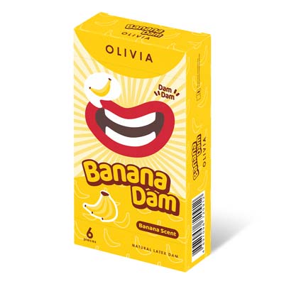 Olivia Banana Scent 6's Pack Natural Latex Dams-thumb