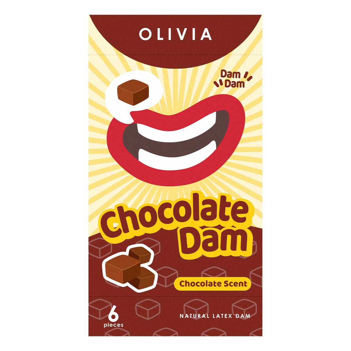 Olivia Chocolate Scent 6's Pack Natural Latex Dams-p_2