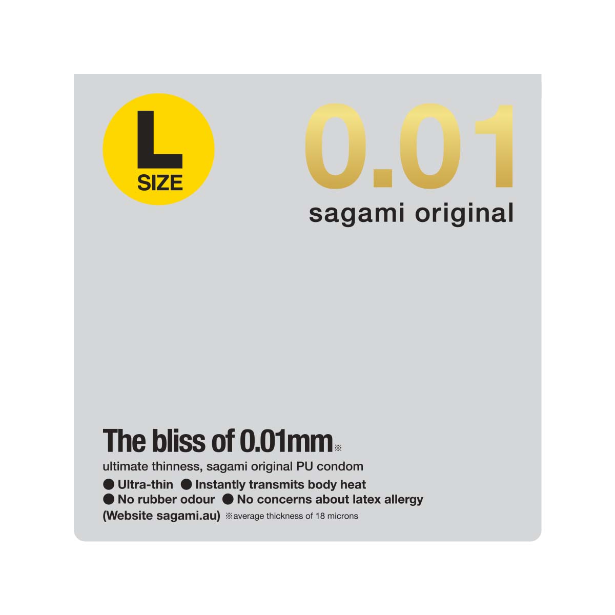 Sagami Original 0.01 L-size 58mm 1's Pack PU Condom-p_2