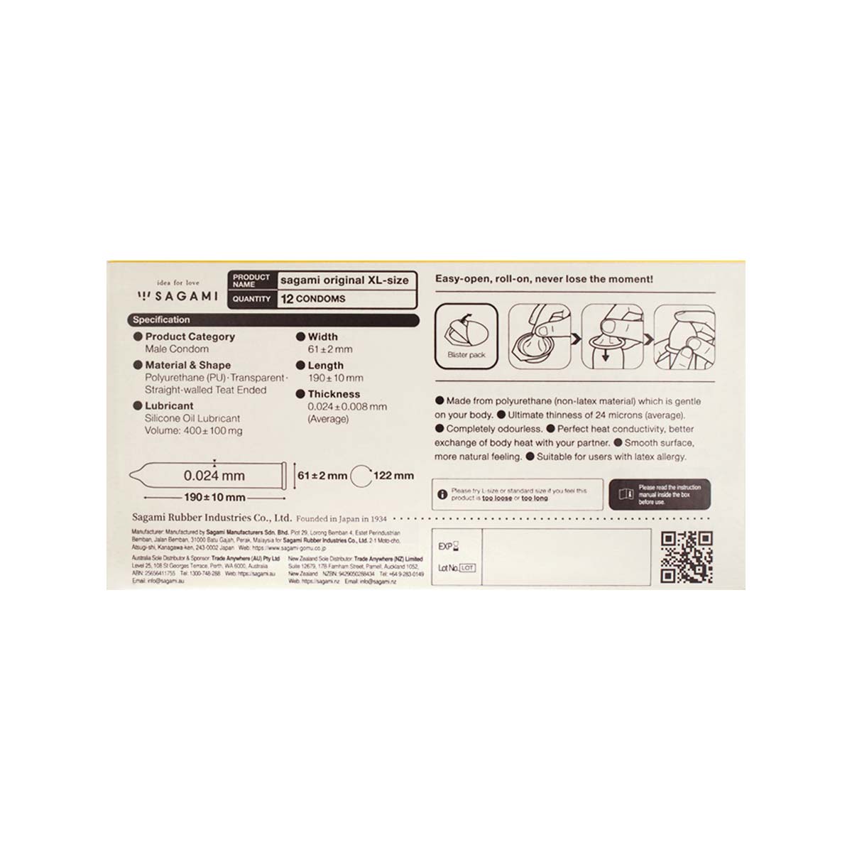 相模原創 0.02 加大碼 12 片裝 PU 安全套-p_3