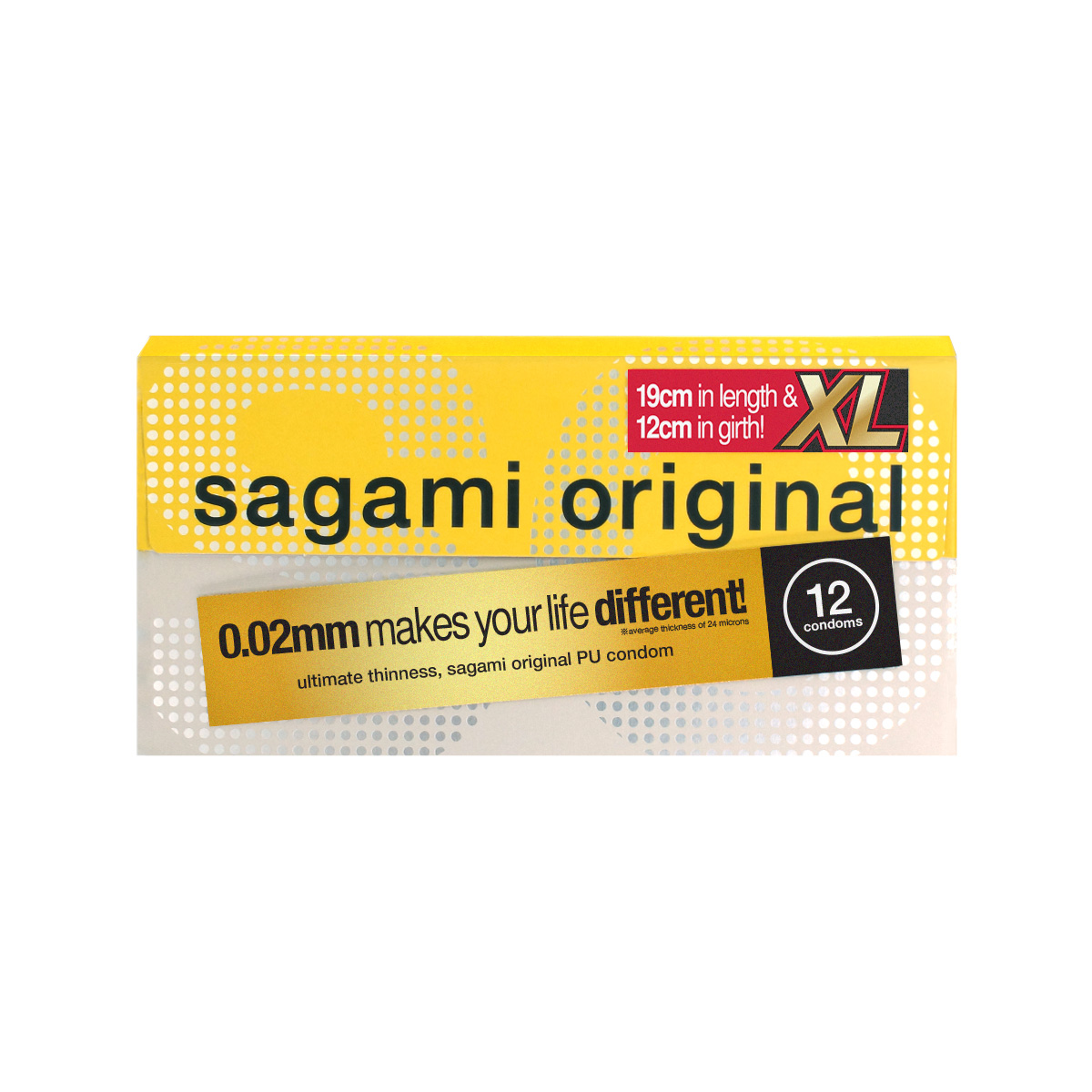 Sagami Original 0.02 XL-size 12's Pack PU Condom-p_2