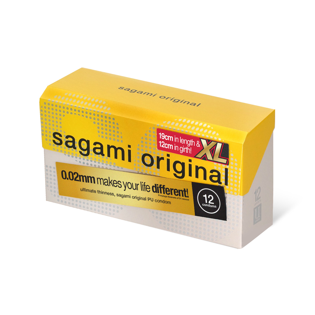 Sagami Original 0.02 XL-size 12's Pack PU Condom-p_1