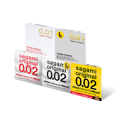 Sagami Original 0.01 & 0.02 Experience 5's Pack-thumb