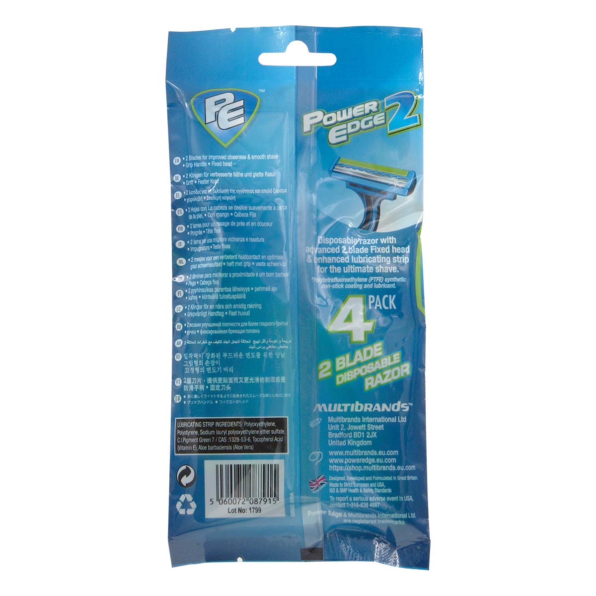 Power Edge 2 Blade Disposable Razor 4's pack-p_3