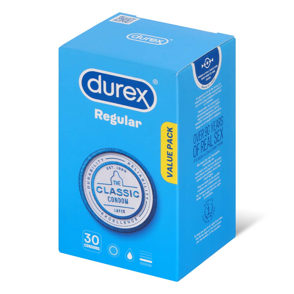 Durex Regular 30's Pack Latex Condom-p_1