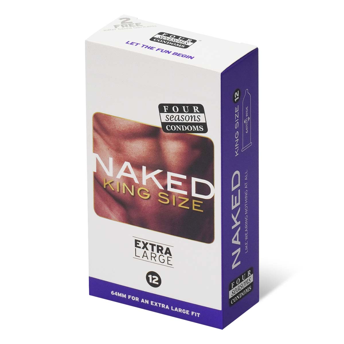 Four Seasons Naked King Size 12's Pack Latex Condom-p_1