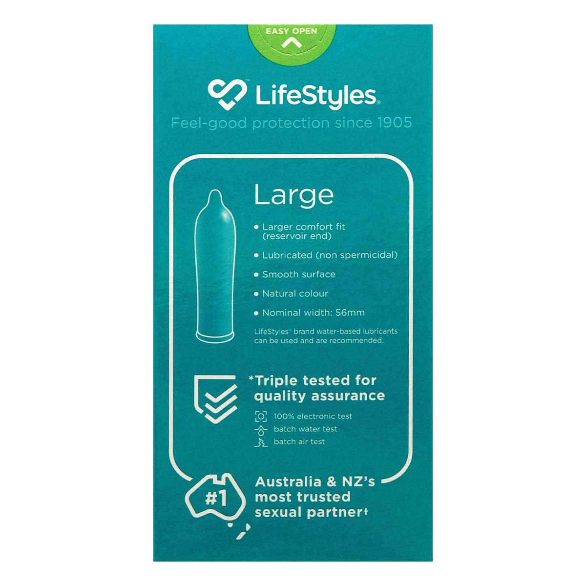 LifeStyles Large 56mm 10's Pack Latex Condom-thumb_3