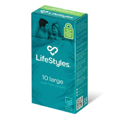 LifeStyles 大码 56mm 乳胶安全套 10 片装-thumb