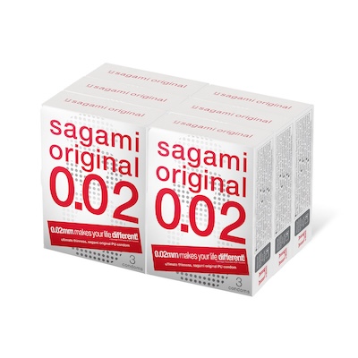 Sagami Original 0.02 3's x 6 Packs PU Condom-thumb